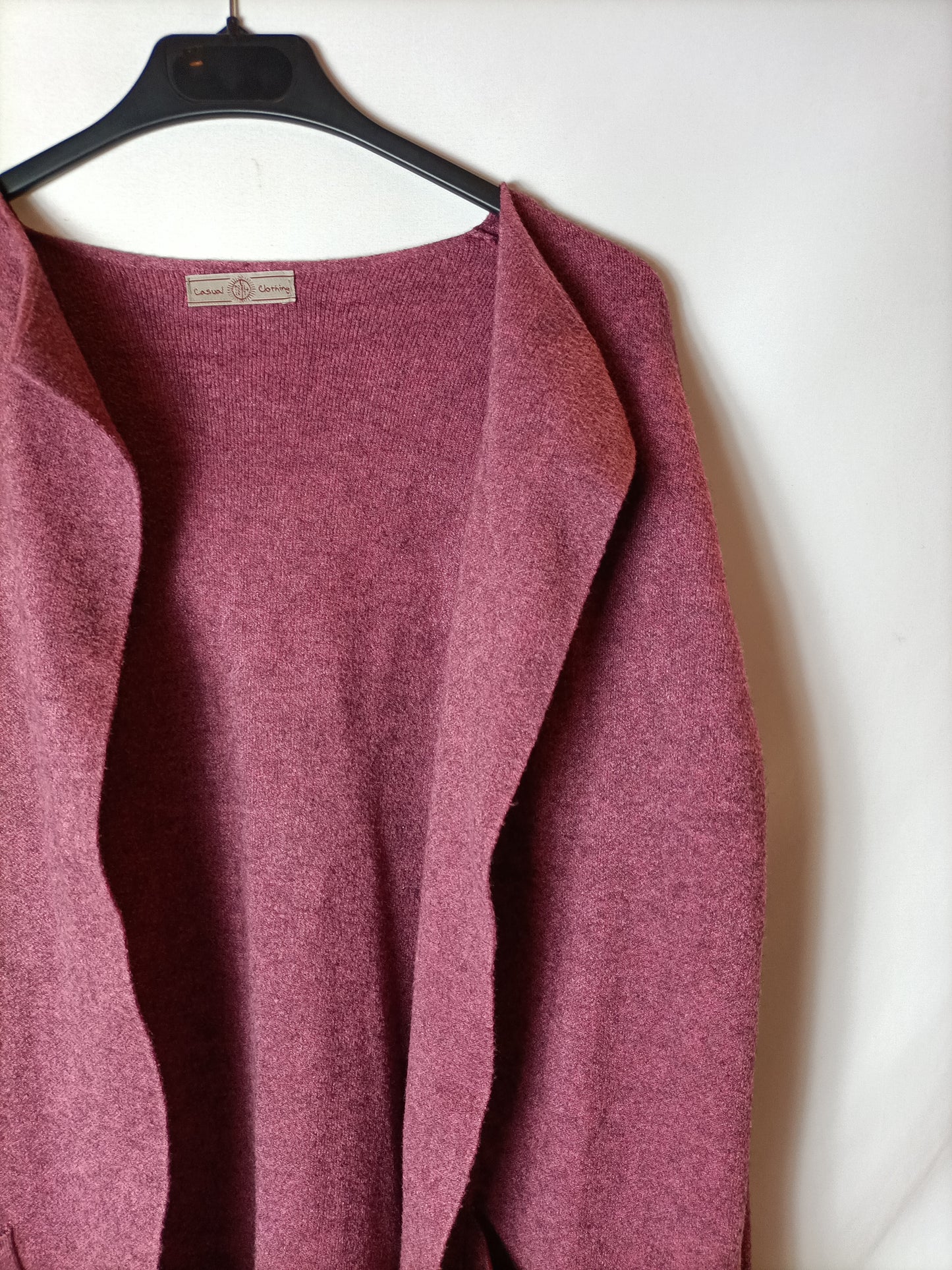 CASUAL CLOTHING. Cárdigan rosa jaspeado T.u(s)