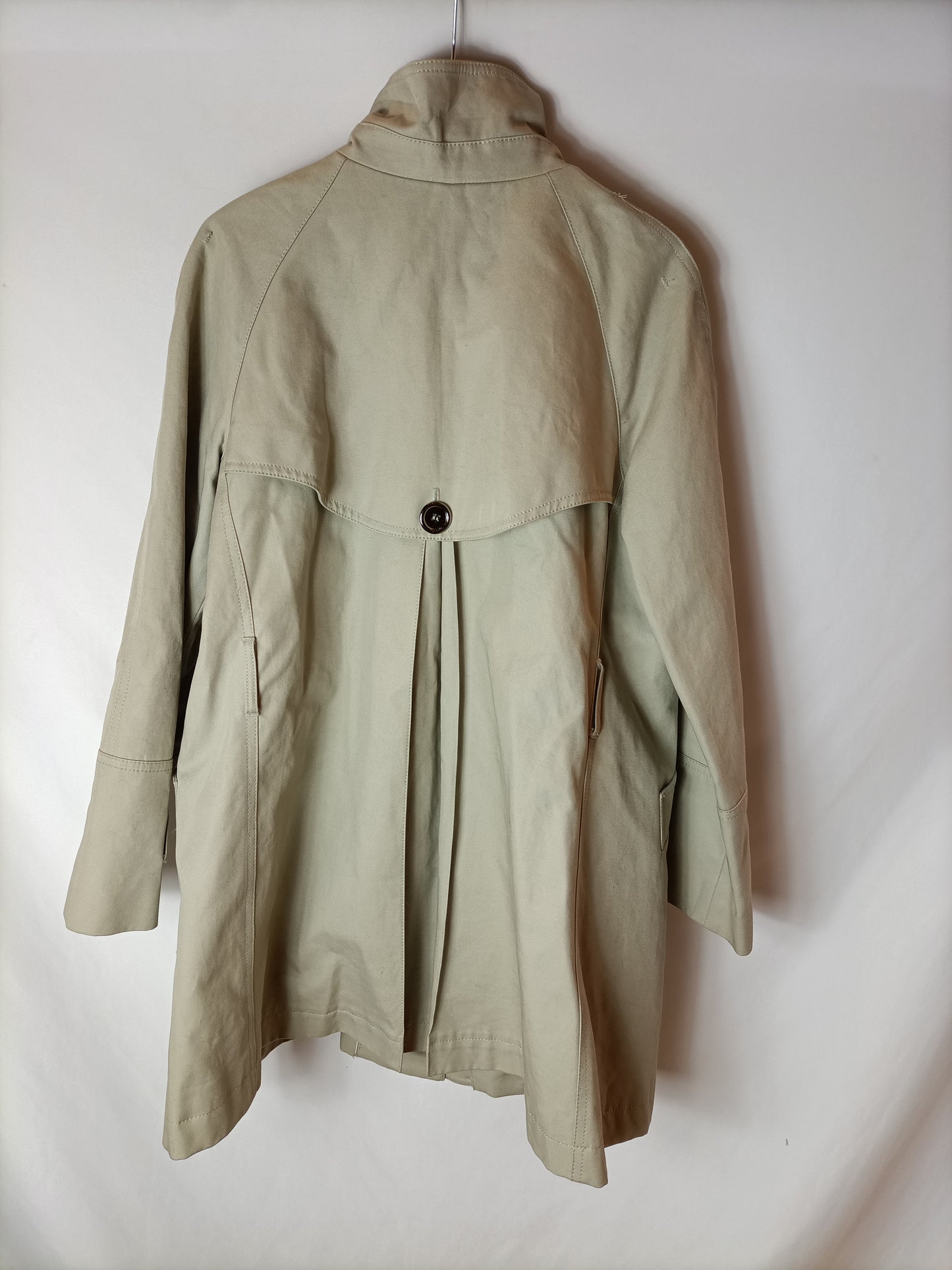 MASSIMO DUTTI. Beige flared trench coat Tl (tara)