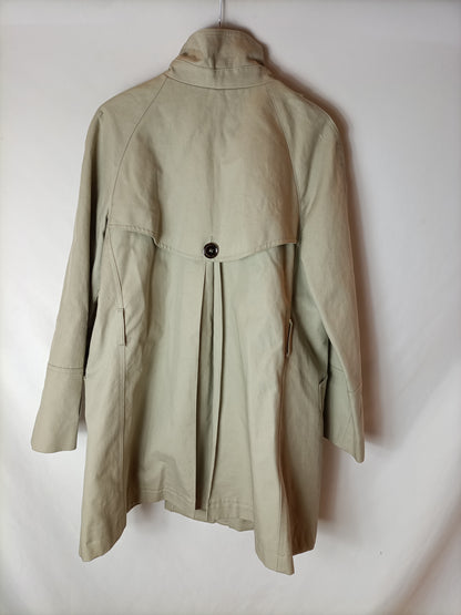 MASSIMO DUTTI. Beige flared trench coat Tl (tara)