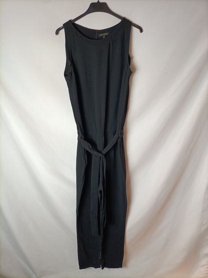 MASSIMO DUTTI. Mono negro fluido T.40