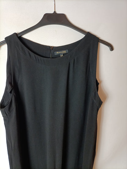 MASSIMO DUTTI. Mono negro fluido T.40