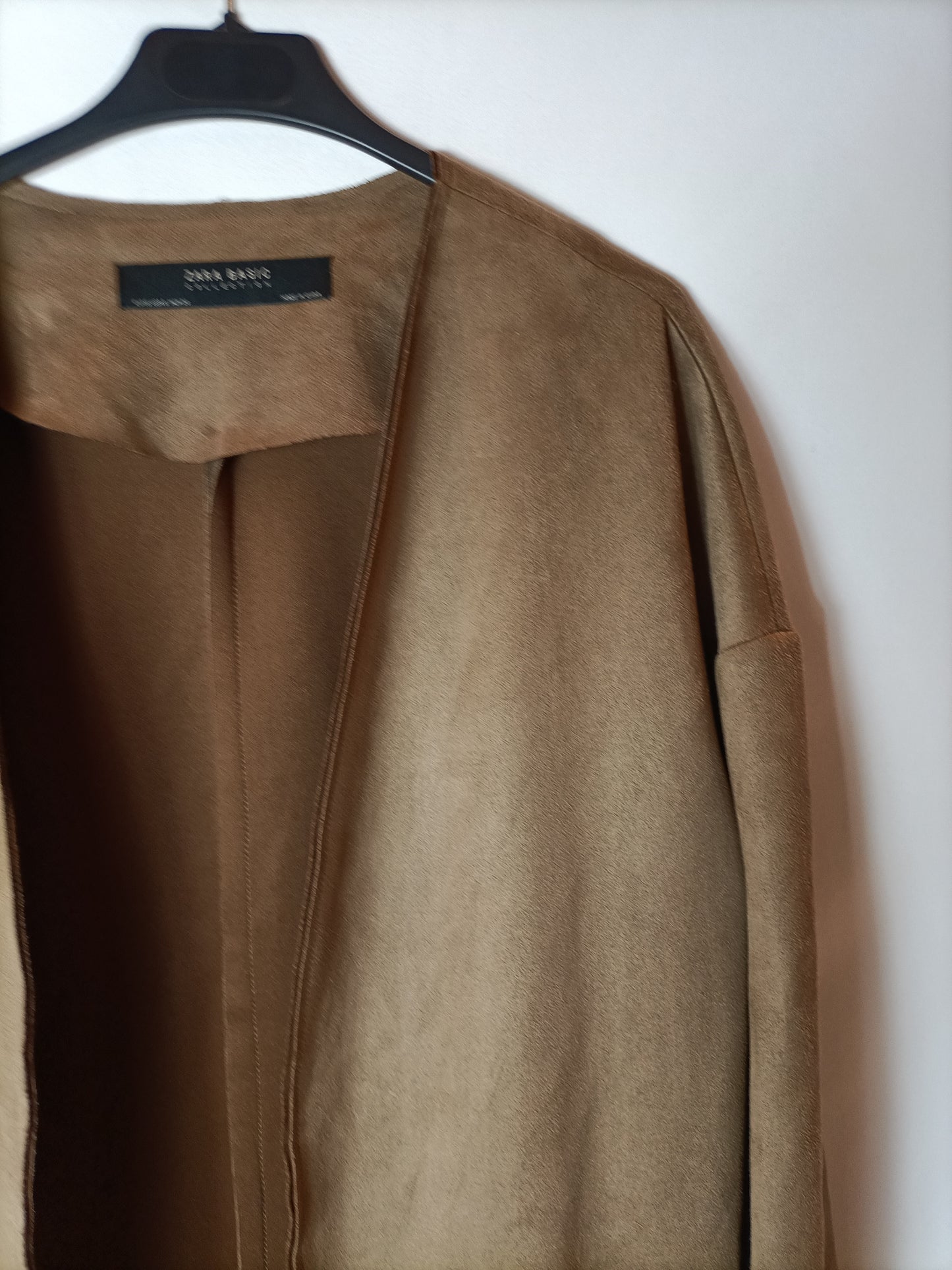 ZARA. Chaqueta antelina camel T.s
