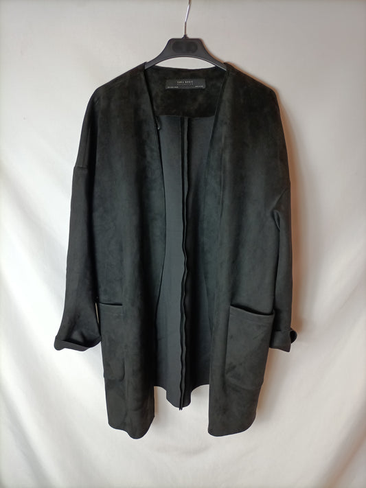 ZARA. Black suede jacket TM