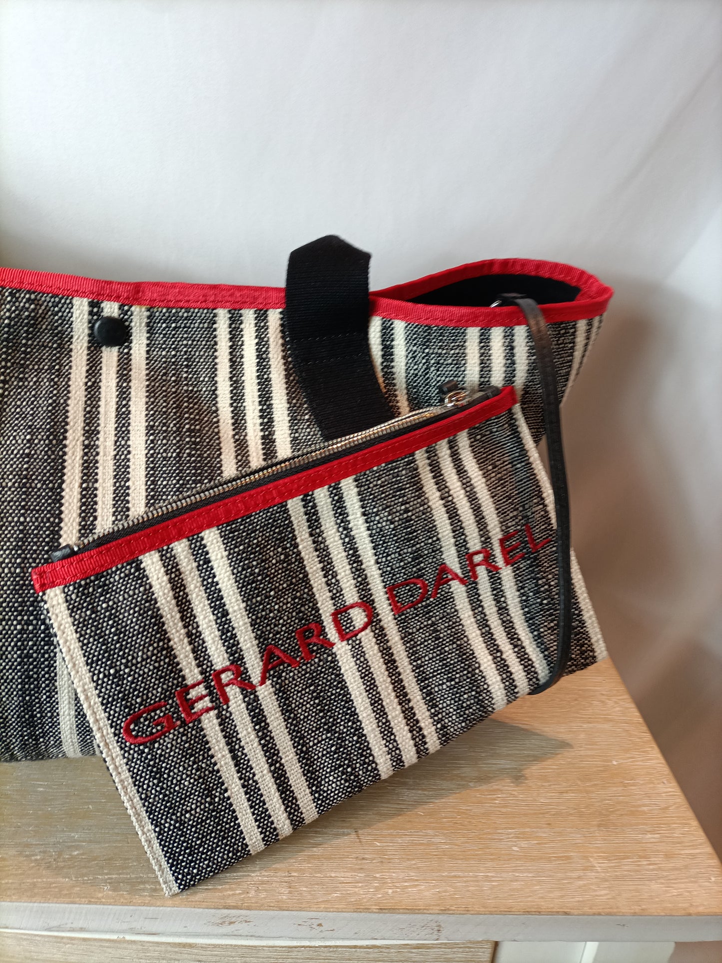 GERARD DAREL. Striped tote bag