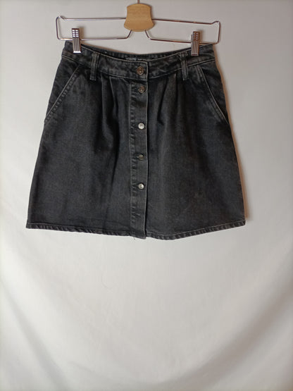 ZARA. Falda denim botones T.xs