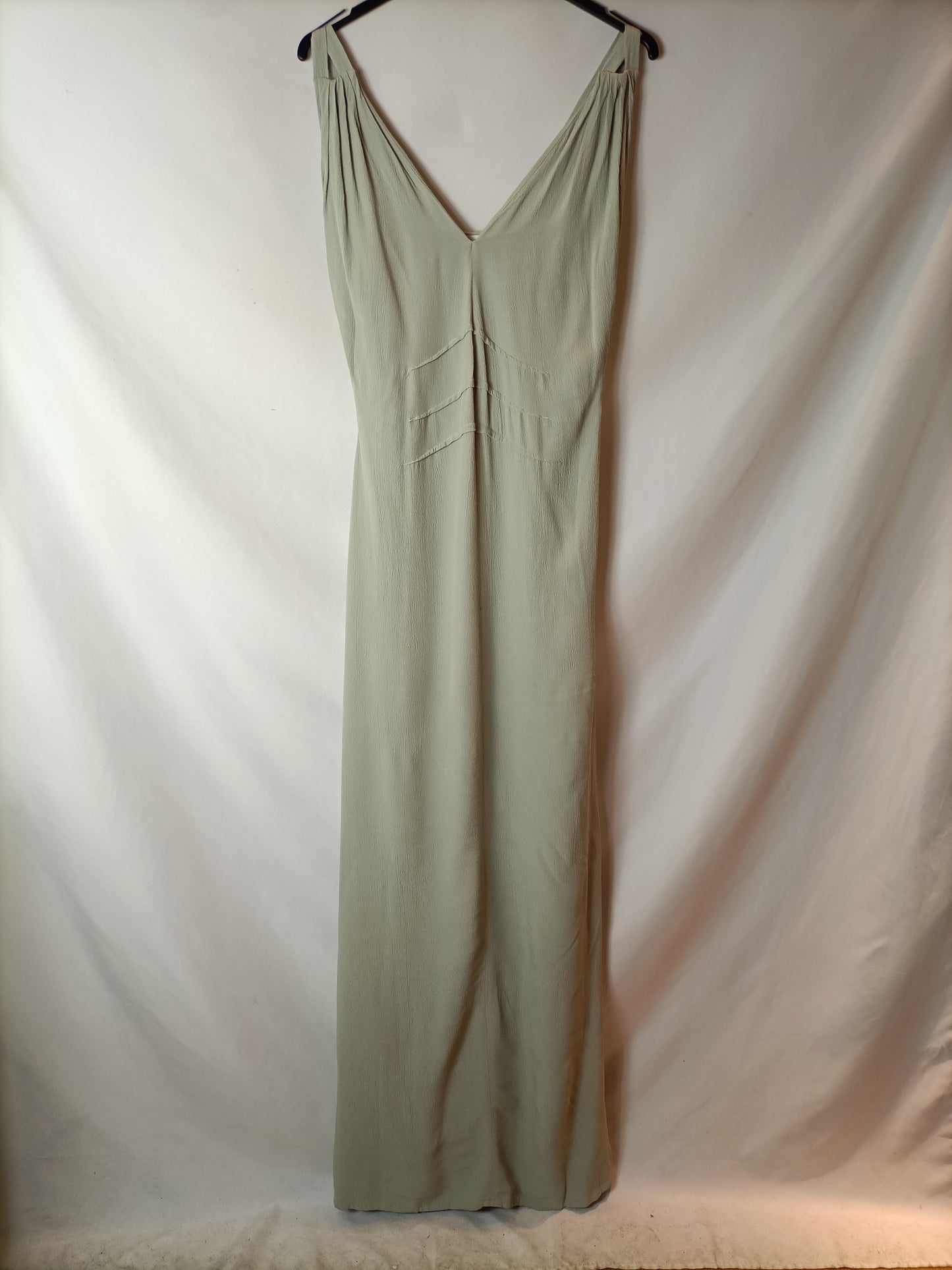 INTROPIA. Vestido largo verde T.40(m)