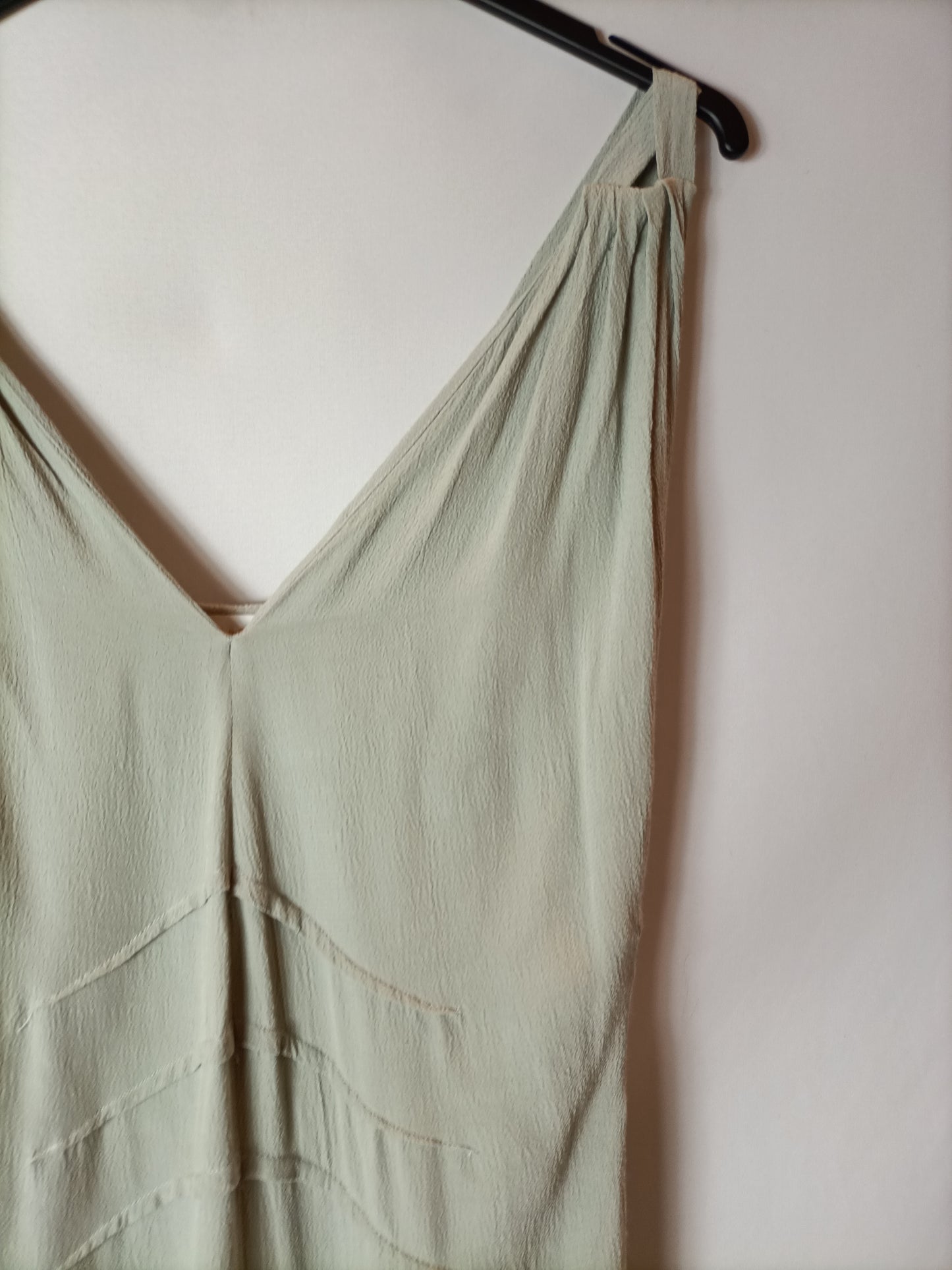 INTROPIA. Vestido largo verde T.40(m)