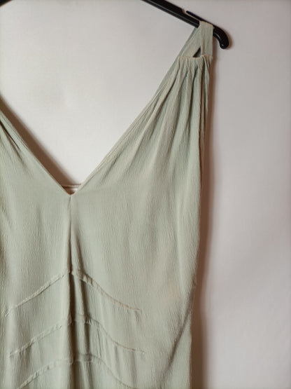 INTROPIA. Vestido largo verde T.40(m)