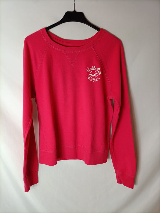 HOLLISTER. Sudadera rosa "california" T.(m)