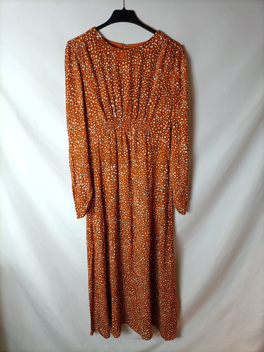 MANGO. Vestido midi caldera T.l