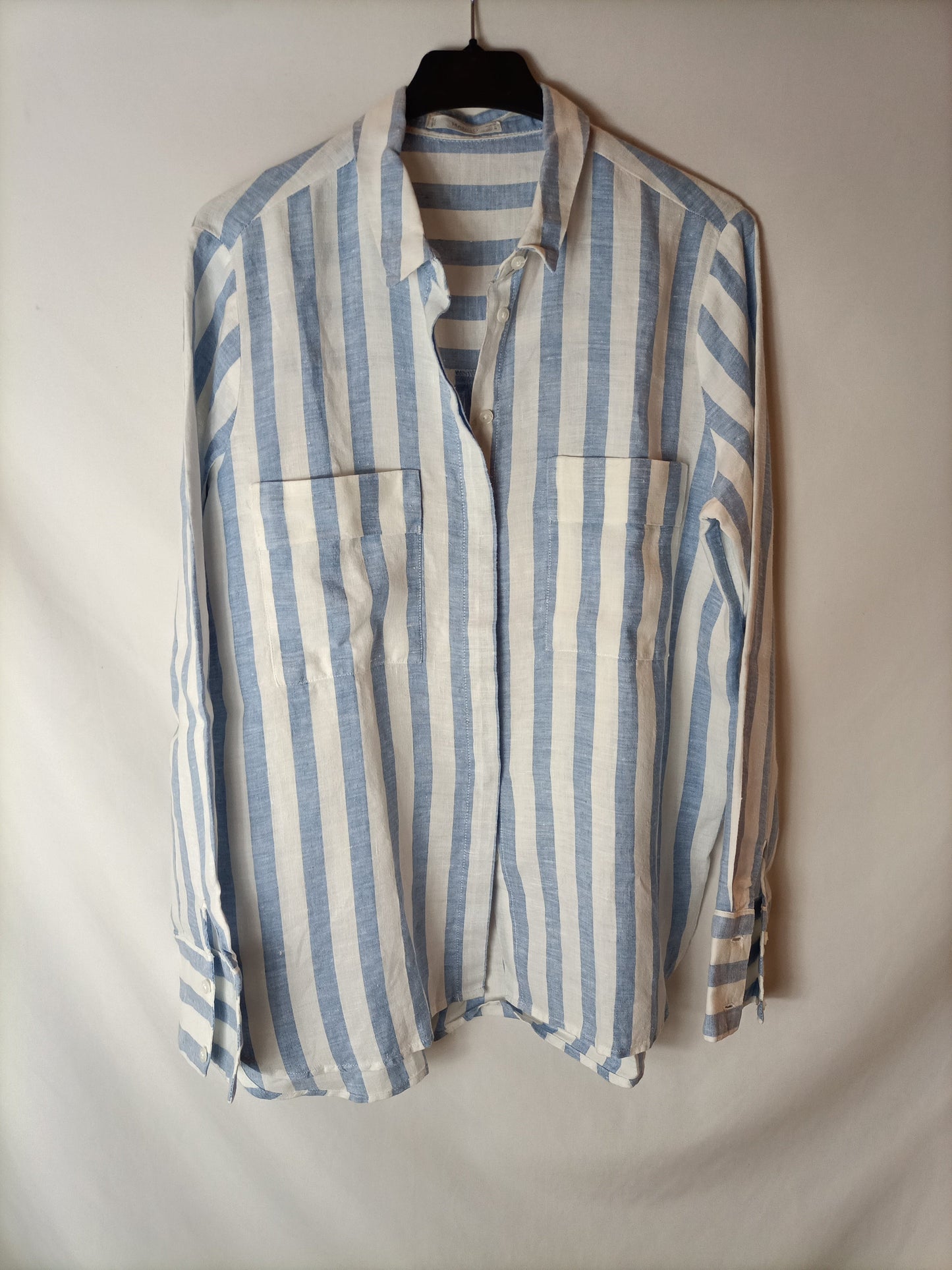 MANGO. Camisa fluida rayas  T.m