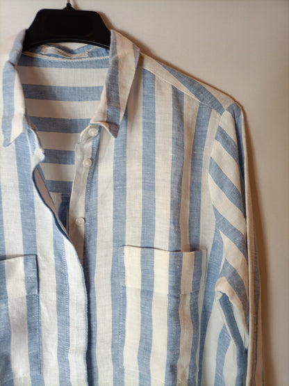 MANGO. Camisa fluida rayas  T.m