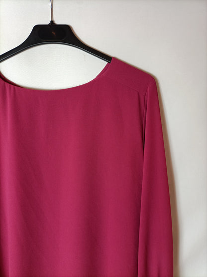 BIMANI. Blusa rosa botones T.m