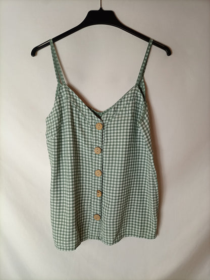 OTRAS. Top cuadros verde T.u(s/m)