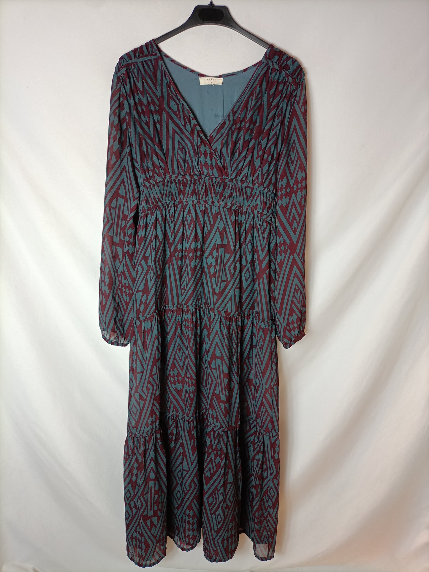 BA&amp;SH. Printed long dress. Size 0 (36)