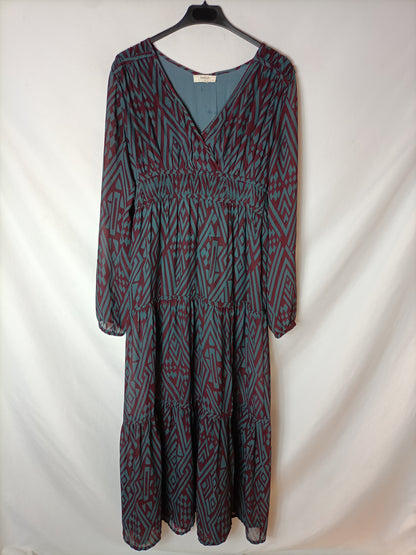 BA&amp;SH. Printed long dress. Size 0 (36)