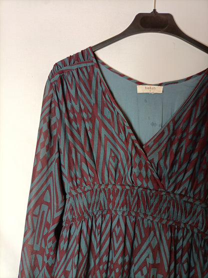 BA&amp;SH. Printed long dress. Size 0 (36)