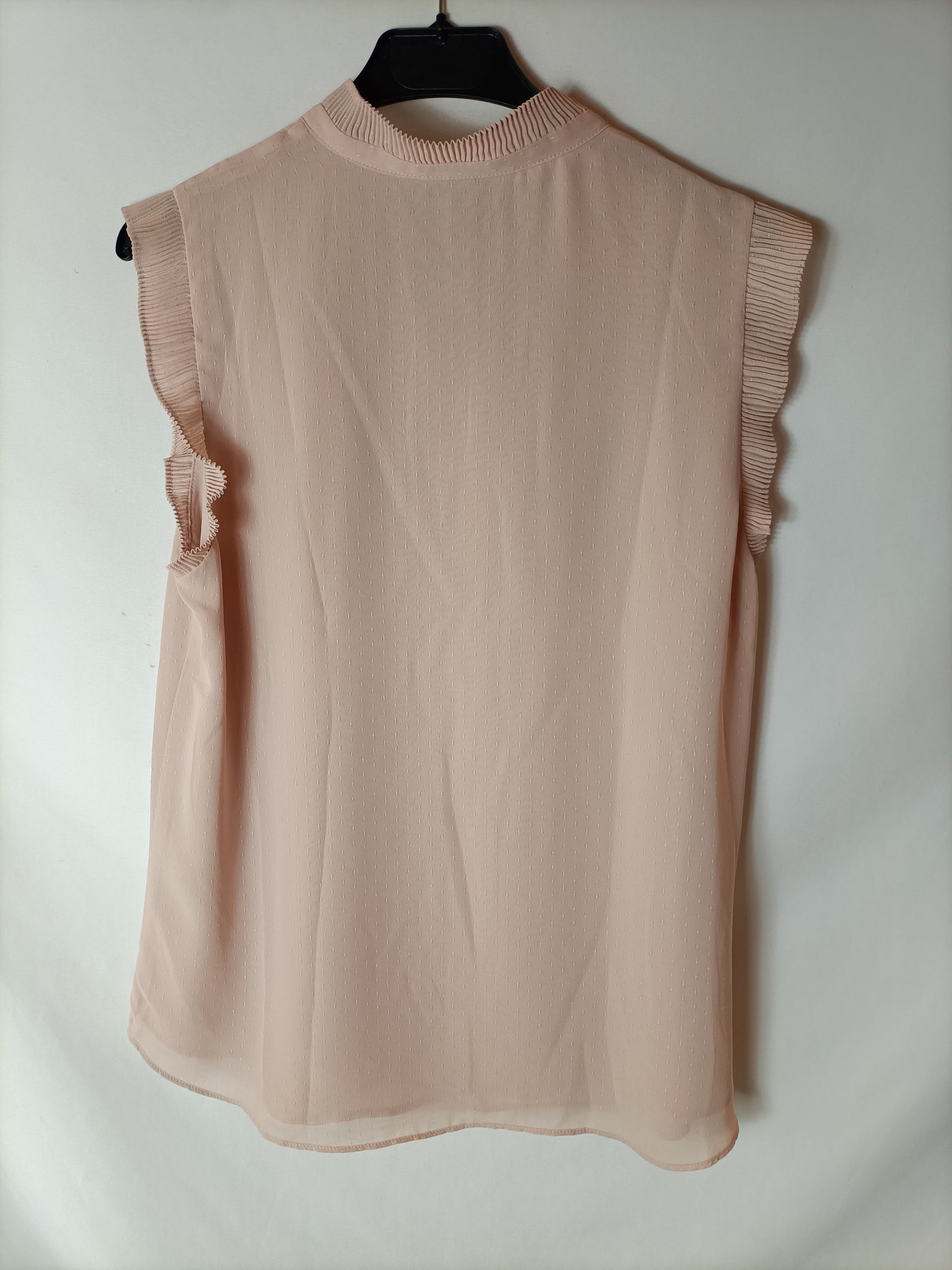 H&M. Blusa rosa plumeti T.40