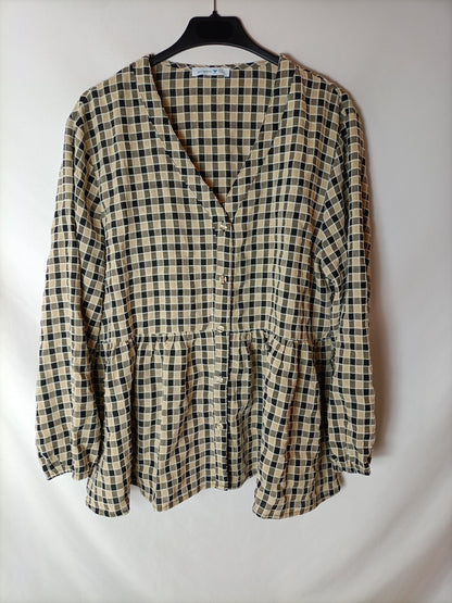 PINPON LILI. Blusa cuadros botones T.u(m/l)