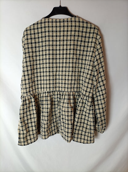 PINPON LILI. Blusa cuadros botones T.u(m/l)