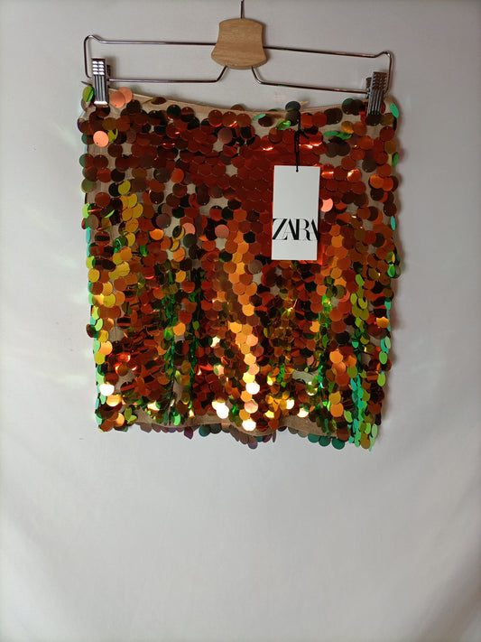ZARA. Falda lentejuela. T S
