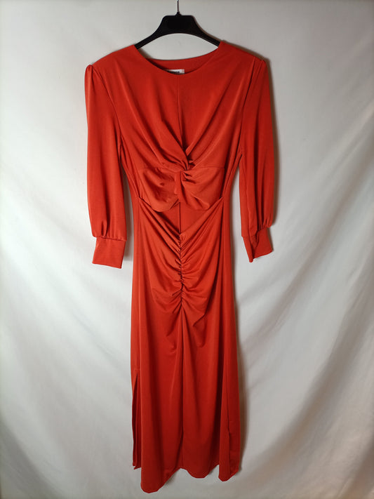BASYCO JEREZ. Vestido naranja apertura TU (S)