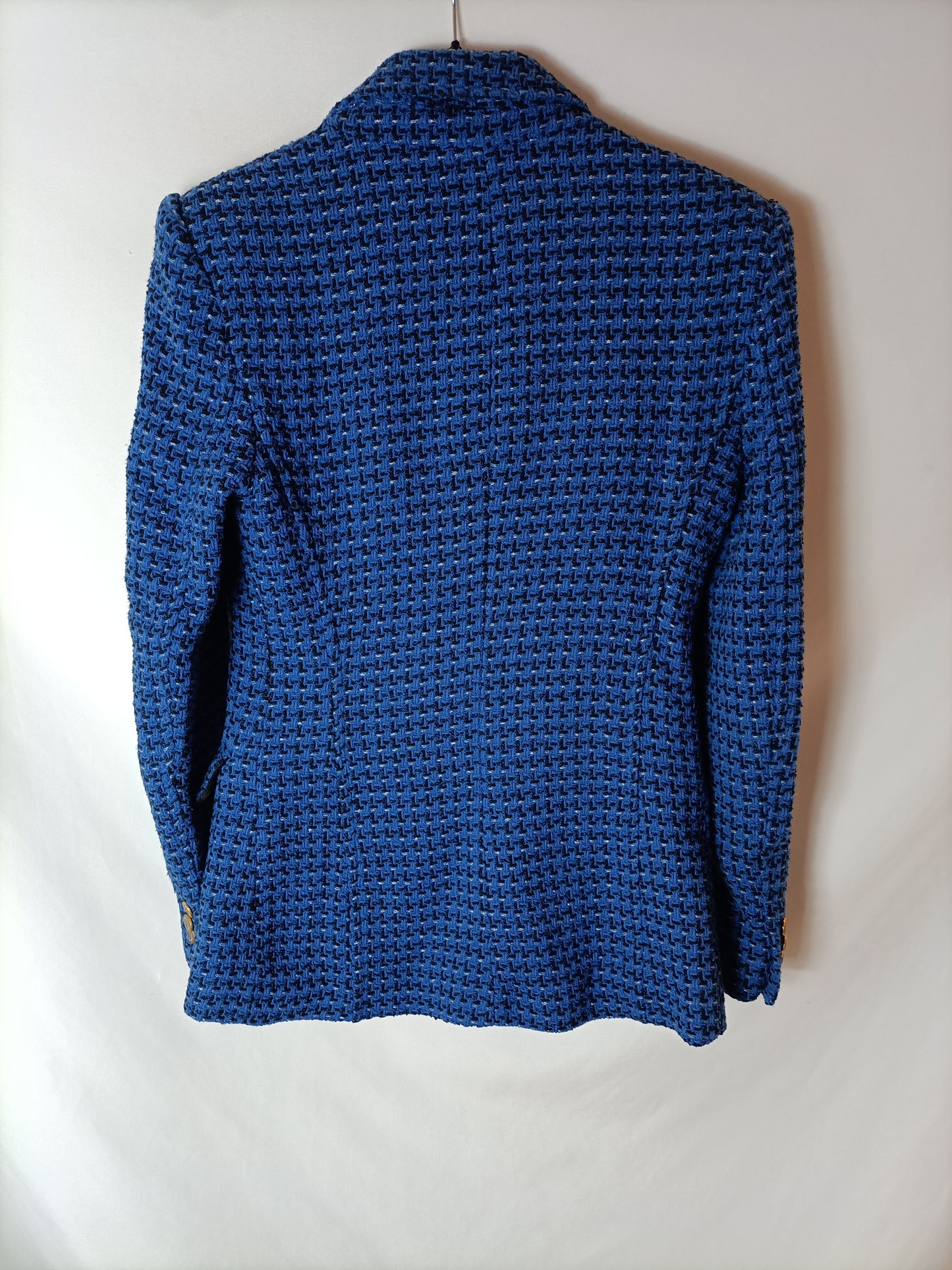 ZARA.Blue tweed blazer Ts