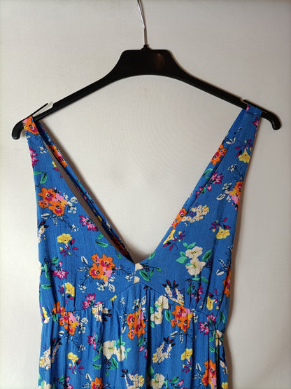 STRADIVARIUS. Vestido largo flores T.m