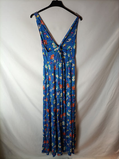 STRADIVARIUS. Vestido largo flores T.m