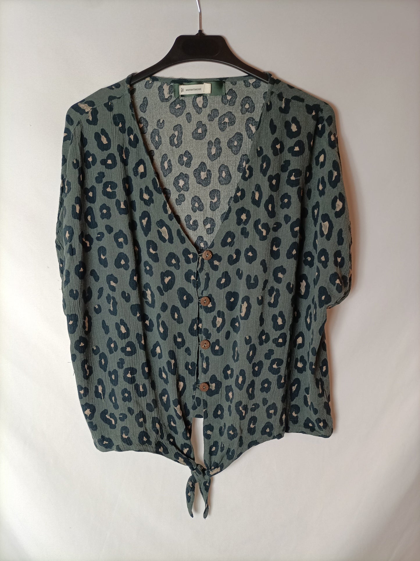 WOMEN'SECRET. Top verde animal print T.l