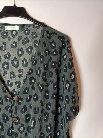 WOMEN'SECRET. Top verde animal print T.l