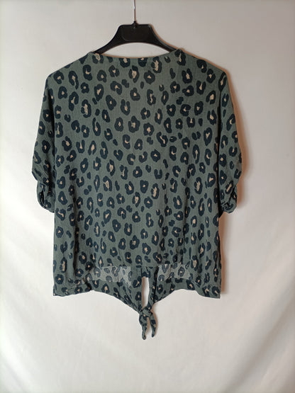 WOMEN'SECRET. Top verde animal print T.l