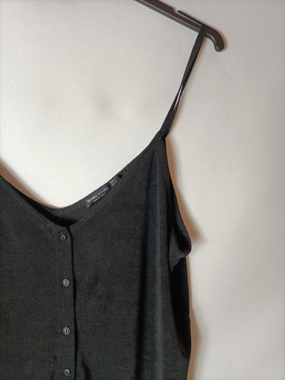 BERSHKA. Top negro lazada T.l