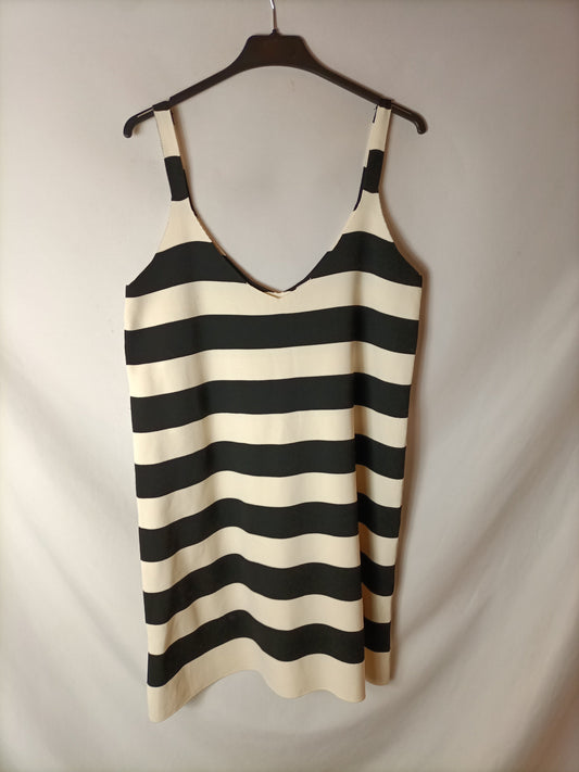 ZARA. Vestido corto rayas T.l