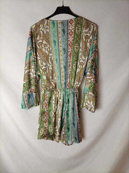 ZARA. Mono fluido estampado. T XS