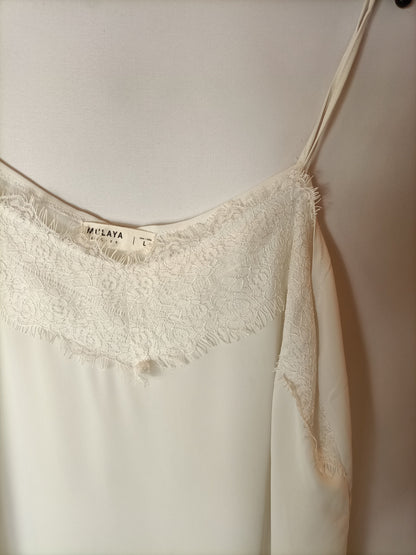 MUYALA. Top blanco lencero T.l