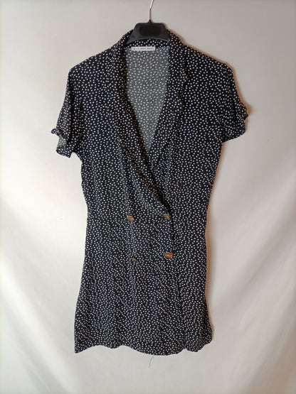 EASY WEAR. Mono corto negro efecto vestido. T M