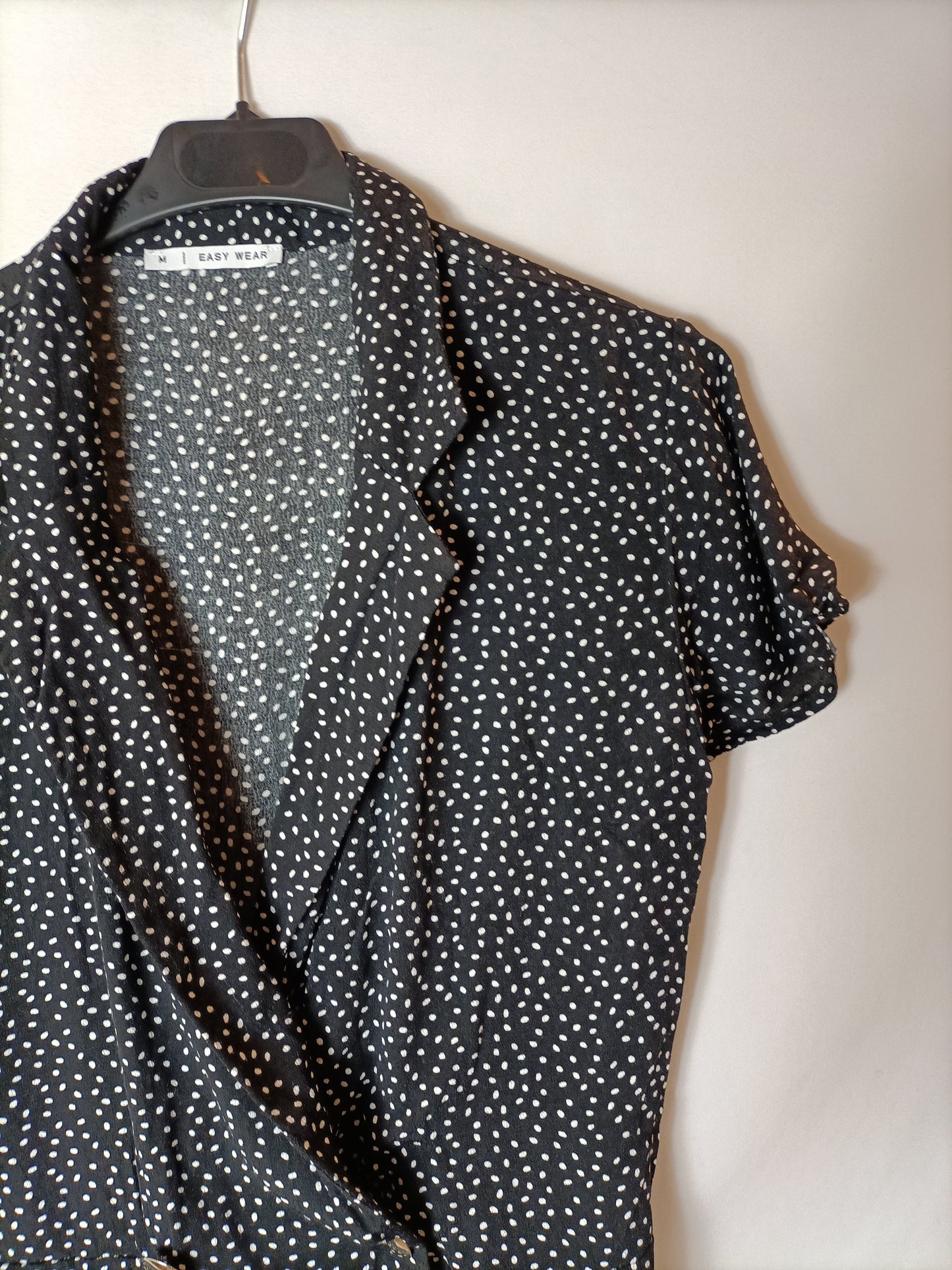 EASY WEAR. Mono corto negro efecto vestido. T M