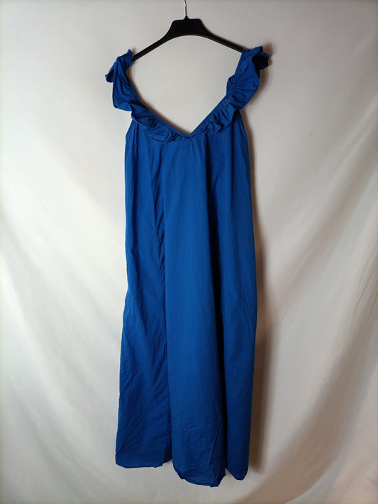 H&amp;M. Electric blue midi dress. Size XS