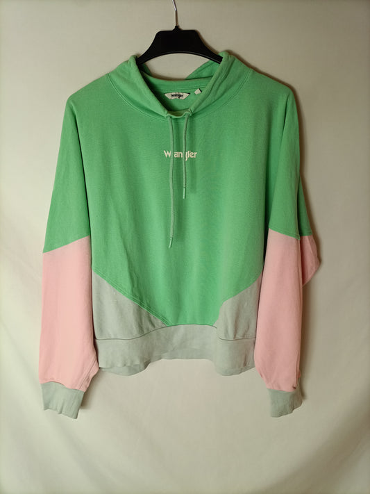 WRANGLER. Sudadera fina tricolor. T S