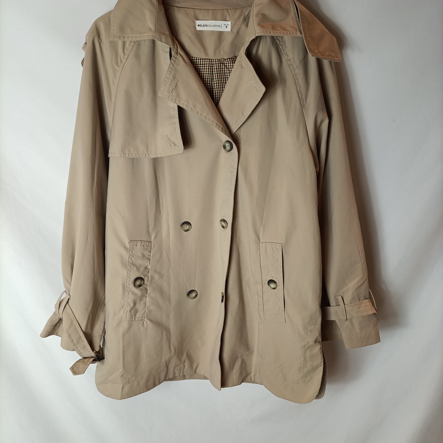 MULAYA. Gabardina beige T.s