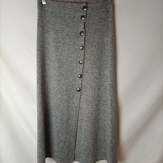 MULAYA. Falda gris botones T.s