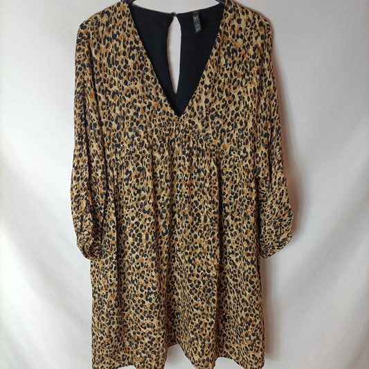 ZARA. Animal print dress T.xs