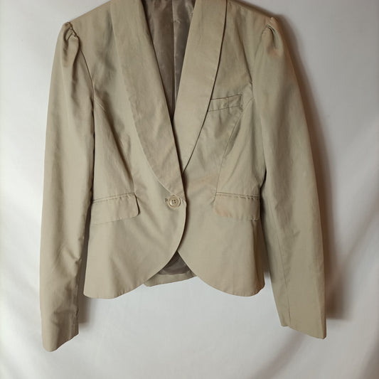 TEX. Textured beige blazer. TS