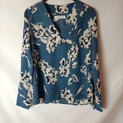 AMICHI. Blue printed blouse. TM