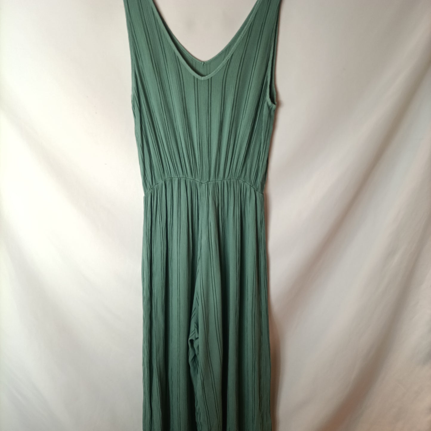 OTHERS. Aqua green fluid jumpsuit. TU(m)