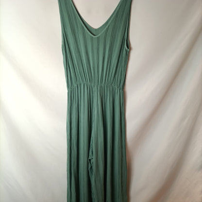 OTHERS. Aqua green fluid jumpsuit. TU(m)