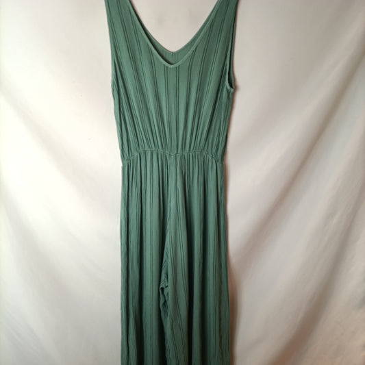 OTHERS. Aqua green fluid jumpsuit. TU(m)