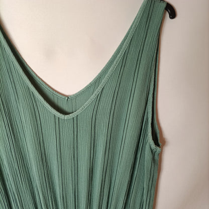 OTHERS. Aqua green fluid jumpsuit. TU(m)