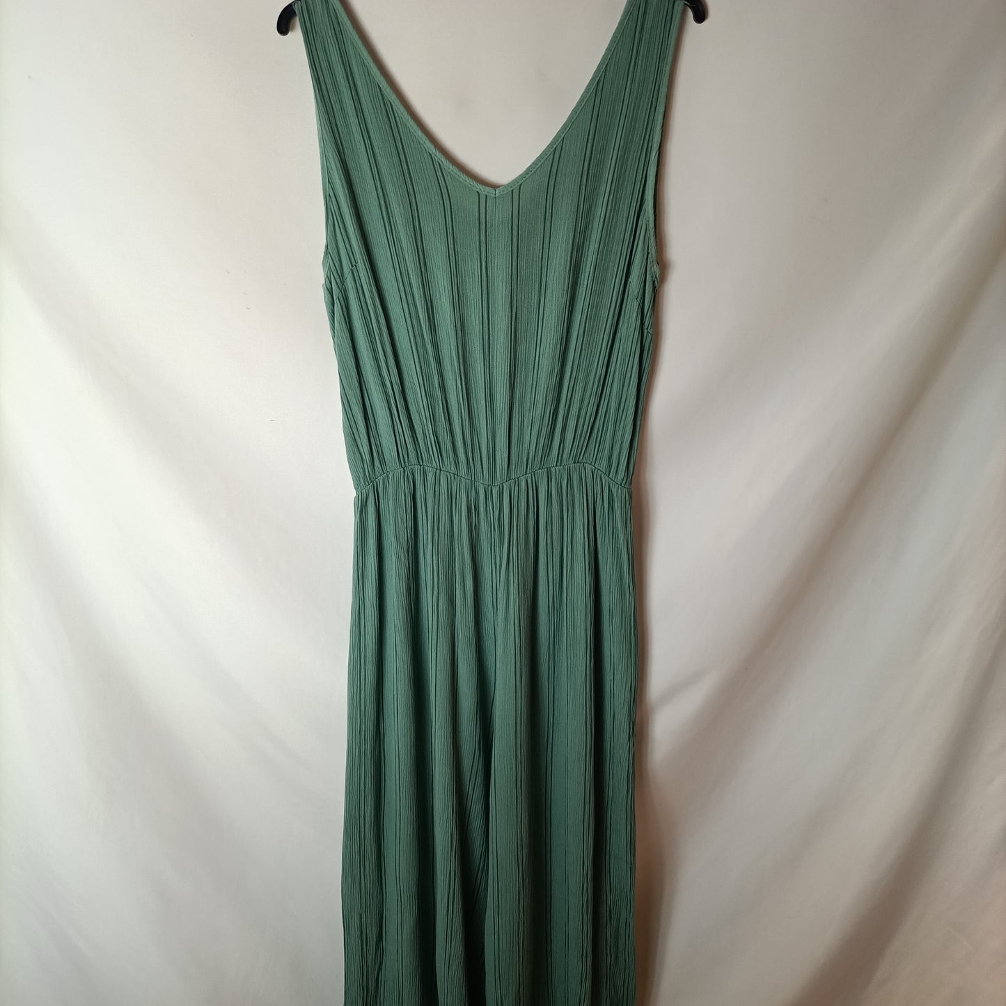 OTHERS. Aqua green fluid jumpsuit. TU(m)